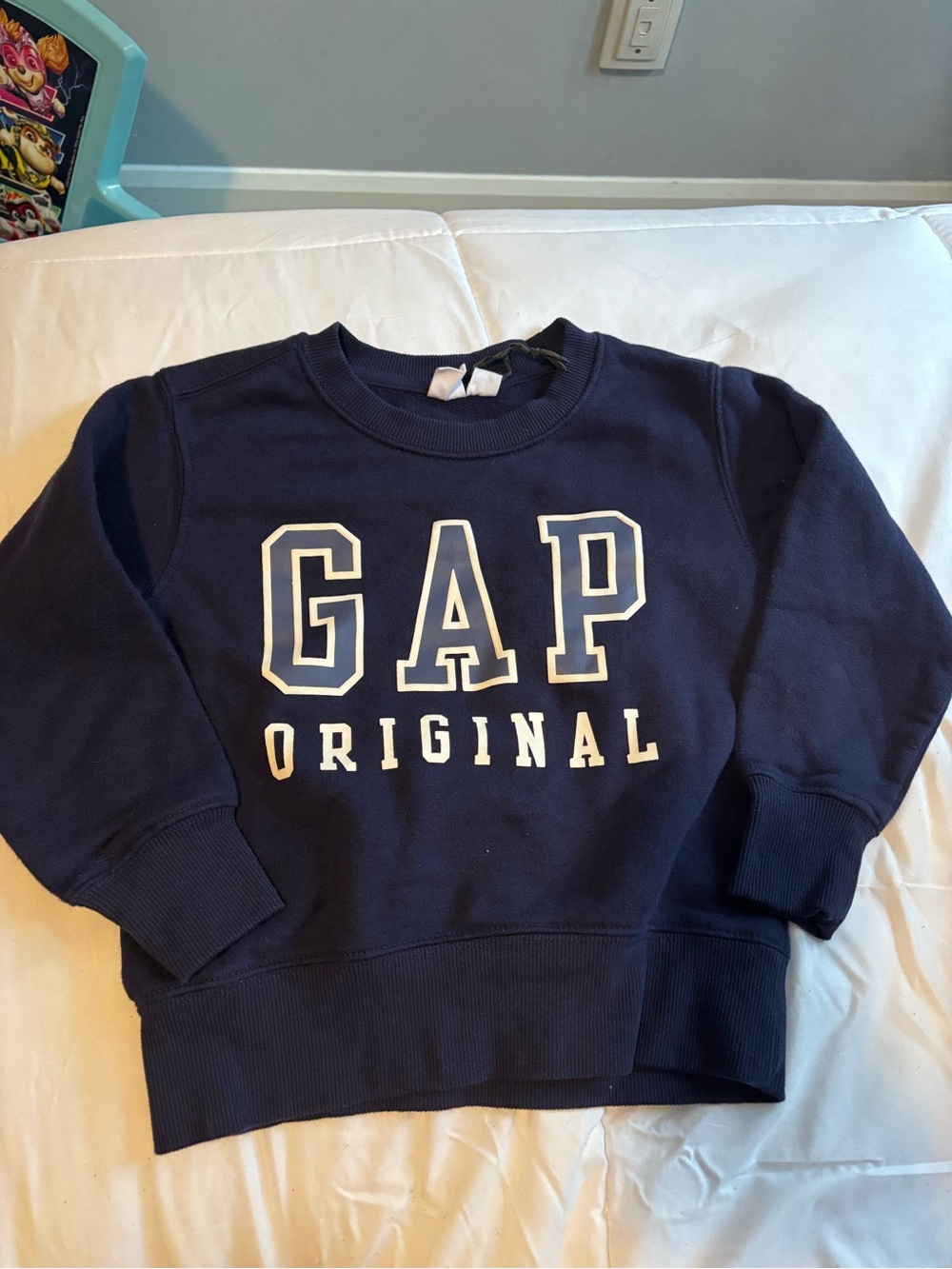 GAP Navy Sweatshirt with White 'GAP Original' Logo